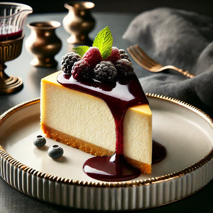 Cheesecake vegana de frutas vermelhas com base crocante